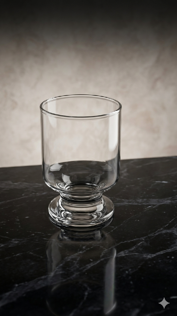 Vaso para vino chato