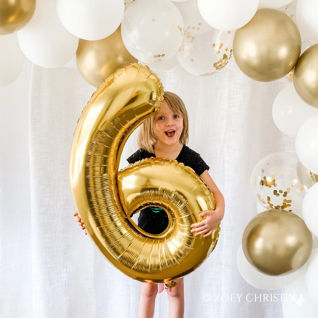Globos en forma numeros