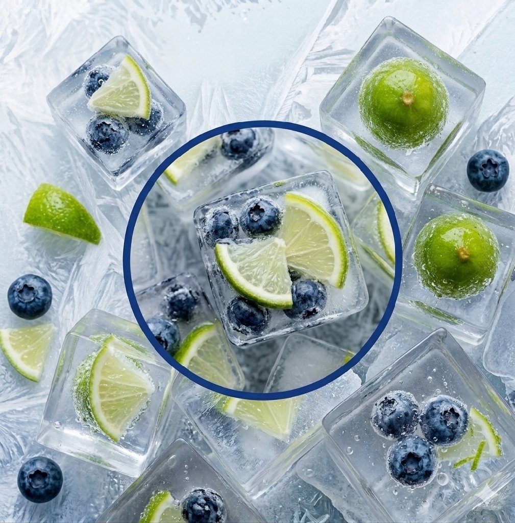 Cubos con frutas de estación